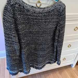 Ann Taylor Boatneck Tweed Sweater